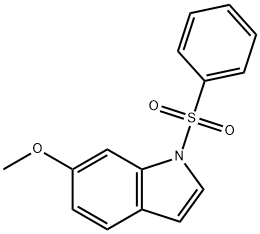 6-methoxy-1-(phenylsulfonyl)-1H-indole 化学構造式