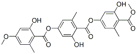 2-Hydroxy-4-[(2-hydroxy-4-methoxy-6-methylbenzoyl)oxy]-6-methylbenzoic acid 3-hydroxy-4-methoxycarbonyl-5-methylphenyl ester|