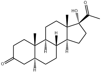 别孕烷-3,20-二酮-17Α-醇, 570-59-2, 结构式