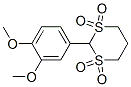 2-(3,4-dimethoxyphenyl)-1,3-dithiane 1,1,3,3-tetraoxide Struktur