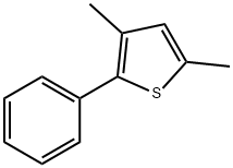 2,4-ジメチル-5-フェニルチオフェン 化学構造式