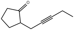2-(2-ペンチニル)シクロペンタノン 化学構造式