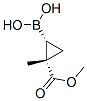 Cyclopropanecarboxylic acid, 2-borono-1-methyl-, 1-methyl ester, (1S,2R)- Structure