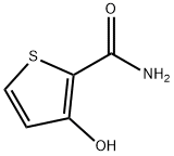 3-ヒドロキシチオフェン-2-カルボキサミド 化学構造式