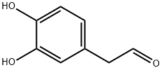 3,4-ジヒドロキシベンゼンアセトアルデヒド 化学構造式