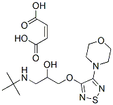 3-[3-(tert-butylamino)-2-hydroxypropoxy]-4-morpholino-1,2,5-thiadiazole monomaleate Struktur