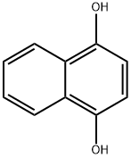 1,4-ジヒドロキシナフタレン 化学構造式
