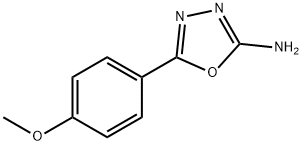 5-(4-メトキシフェニル)-1,3,4-オキサジアゾール-2-アミン 化学構造式