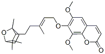 6,8-Dimethoxy-7-[[3-methyl-5-(1,3,3-trimethyl-7-oxabicyclo[2.2.1]hept-2-yl)-2-pentenyl]oxy]-2H-1-benzopyran-2-one,57110-45-9,结构式