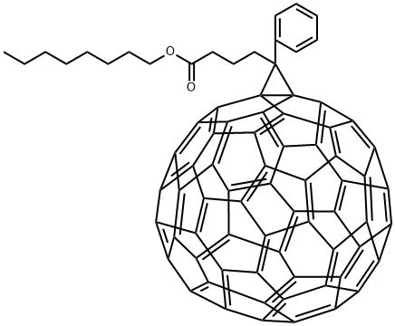 [6,6]-フェニル-C61-酪酸 n-オクチル 化学構造式