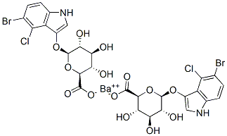 .beta.-D-Glucopyranosiduronic acid,5-bromo-4-chloro-1H-indol-3-yl, barium salt Struktur