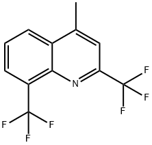 2,8-BIS(TRIFLUOROMETHYL)-4-METHYLQUINOLINE 化学構造式