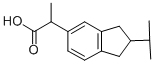 2-(2-イソプロピルインダン-5-イル)プロピオン酸 化学構造式