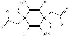 2,3,5,6-tetrabromo-p-xylene-alpha,alpha'-diyl diacetate Structure