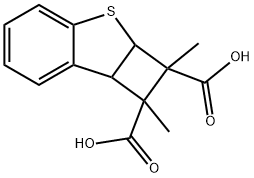 1,2,2a,7b-Tetrahydro-1,2-dimethylbenzo[b]cyclobuta[d]thiophene-1,2-dicarboxylic acid Struktur