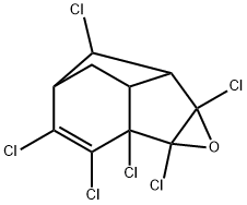 1a,1b,2,3,6a,7-Hexachloro-1b,4,5,5a,6,6a-hexahydro-4,6-methano-1aH-indeno[1,2-b]oxirene Struktur