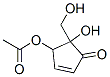 4-Acetoxy-5-hydroxy-5-hydroxymethyl-2-cyclopenten-1-one Structure