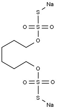 Sodium hexamethylene-1,6-bisthiosulfate dihydrate Struktur