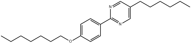 Pyrimidine, 2-(4-(heptyloxy)phenyl)-5-hexyl- Struktur
