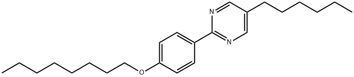 2-[4-(オクチルオキシ)フェニル]-5-ヘキシルピリミジン 化学構造式