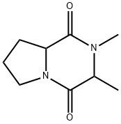 Pyrrolo[1,2-a]pyrazine-1,4-dione, hexahydro-2,3-dimethyl- (9CI) 化学構造式