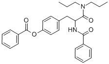 alpha-(Benzoylamino)-4-(benzoyloxy)-N,N-dipropylbenzenepropanamide Struktur