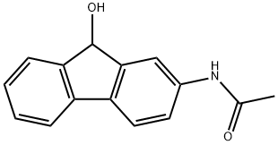 2-アセチルアミノ-9H-フルオレン-9-オール 化学構造式