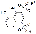 potassium hydrogen 4-amino-5-hydroxynaphthalene-1,3-disulphonate 化学構造式