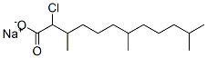 2-Chloro-3,7,11-trimethyldodecanoic acid sodium salt Structure