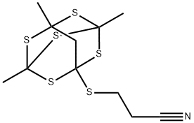 3-[(1,5,7-Trimethyl-2,4,6,8,9-pentathiaadamantan-3-yl)thio]propiononitrile,57274-41-6,结构式