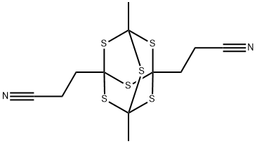 5,7-Dimethyl-2,4,6,8,9,10-hexathiaadamantane-1,3-dipropiononitrile,57274-49-4,结构式
