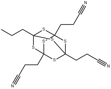 7-Propyl-2,4,6,8,9,10-hexathiaadamantane-1,3,5-tripropiononitrile|