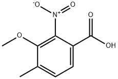3-甲氧基-4-甲基-2-硝基苯甲酸, 57281-77-3, 结构式