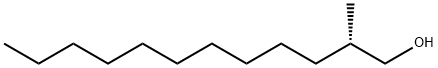 (S)-2-メチル-1-ドデカノール 化学構造式