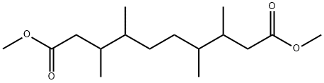 3,4,7,8-テトラメチルデカン二酸ジメチル 化学構造式