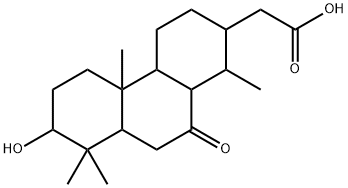 Tetradecahydro-7-hydroxy-1,4b,8,8-tetramethyl-10-oxo-2-phenanthreneacetic acid Struktur