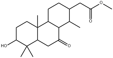 Tetradecahydro-7-hydroxy-1,4b,8,8-tetramethyl-10-oxo-2-phenanthreneacetic acid methyl ester Structure