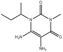 2,4(1H,3H)-Pyrimidinedione, 5,6-diamino-3-methyl-1-(1-methylpropyl)- (9CI) Structure