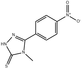 4-甲基-5-(4-硝基苯基)-2H-1,2,4-三唑-3-硫酮, 57295-74-6, 结构式