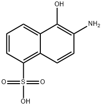 6-AMINO-5-HYDROXYNAPHTHALENE-1-SULPHONIC ACID, 573-07-9, 结构式