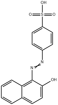 1-(4-スルホフェニルアゾ)-2-ナフトール 化学構造式