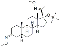 Pregnane-3,20-dione, 17-[(trimethylsilyl)oxy]-, bis(O-methyloxime), (5 beta)-,57305-29-0,结构式