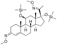 11β,17-ビス(トリメチルシロキシ)プレグナ-4-エン-3,20-ジオンビス(O-メチルオキシム) 化学構造式