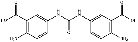 N,N'-bis(3-carboxy-4-aminophenyl)urea Struktur