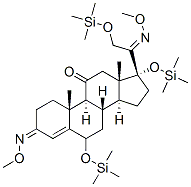6,17,21-Tris[(trimethylsilyl)oxy]pregn-4-ene-3,11,20-trione 3,20-bis(O -methyloxime) Structure