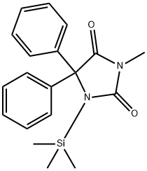 3-Methyl-5,5-diphenyl-1-(trimethylsilyl)-2,4-imidazolidinedione Structure