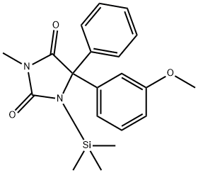 5-(3-Methoxyphenyl)-3-methyl-5-phenyl-1-(trimethylsilyl)-2,4-imidazolidinedione Structure