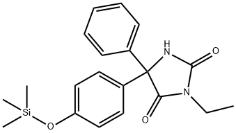 3-Ethyl-5-phenyl-5-[4-(trimethylsiloxy)phenyl]-2,4-imidazolidinedione 结构式