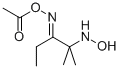 2-Hydroxyamino-2-methyl-3-pentanoneoximeacetate Structure