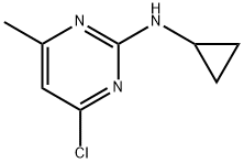 (4-Chloro-6-methyl-pyrimidin-2-yl)-cyclopropyl-amine Struktur